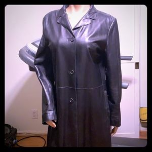 Whistles genuine leather-sz 12 3/4 length jacket
